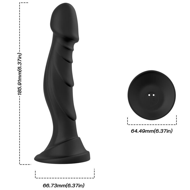 ARMONY – DILDO VIBRADOR & PLUG ANAL CONTROL REMOTO NEGRO