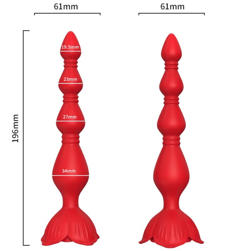 ARMONY – ROSA VIBRADOR PAGODA & PLUG ANAL ROJO