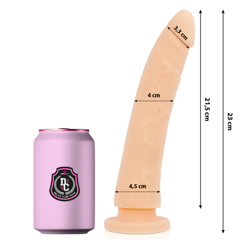 DELTA CLUB – DILDO REALISTA NATURAL SILICONA MEDICA 23 CM -O- 4.5 CM