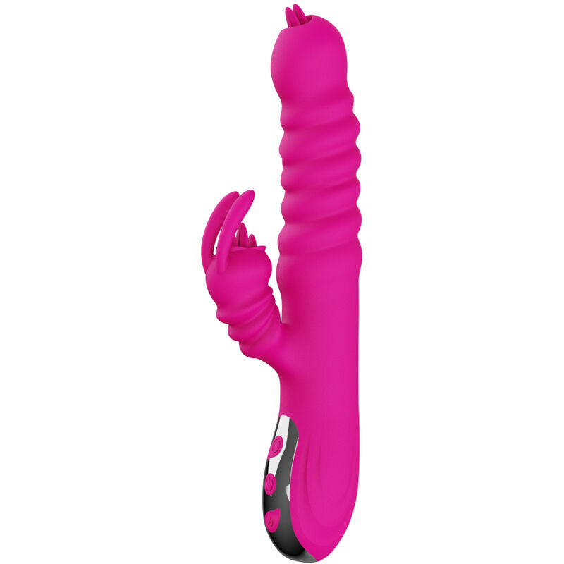 ARMONY - VIBRADOR MULTIFUNCION RABBIT DOBLE LENGUA EFECTO CALOR FUCSIA - Imagen 5