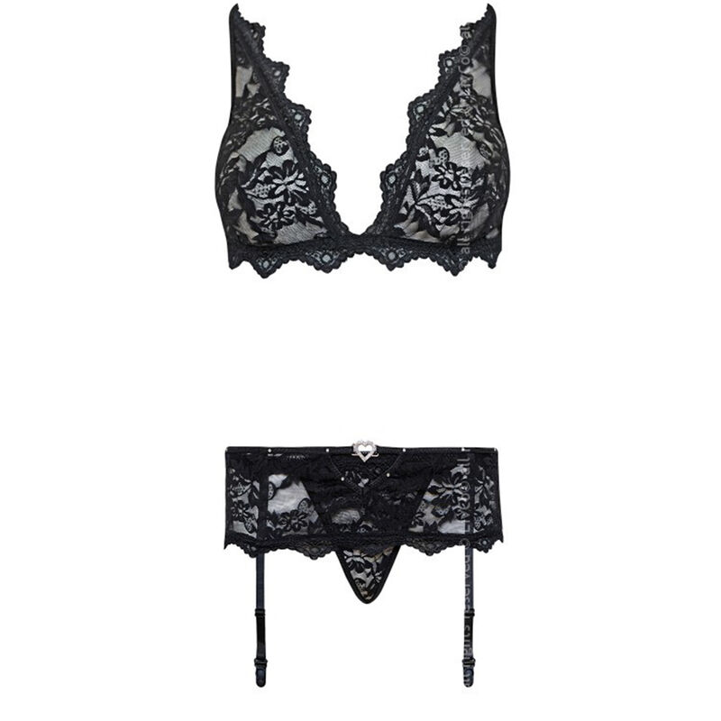 LIVCO CORSETTI FASHION - BELITA LC 90231 SUJETADOR + PANTY + LIGUERO NEGRO S/M - Imagen 7