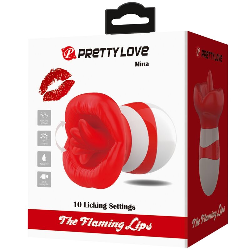 PRETTY LOVE - MINA ESTIMULADOR LENGUA ROJO CLARO - Imagen 6