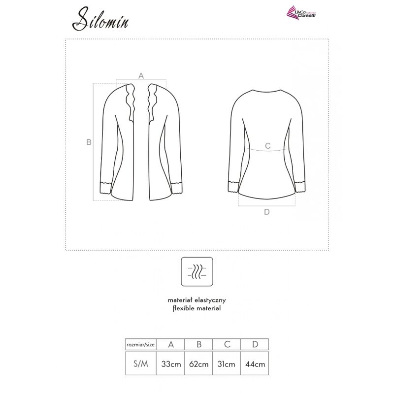 LIVCO CORSETTI FASHION - SILOMIN LC 1401 BODY + BATA NEGRO TALLA ÚNICA - Imagen 5