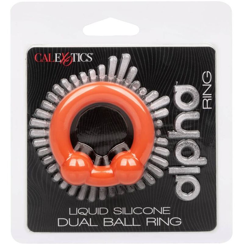 CALEXOTICS - ALPHA ANILLO DOBLE BOLA NARANJA - Imagen 6