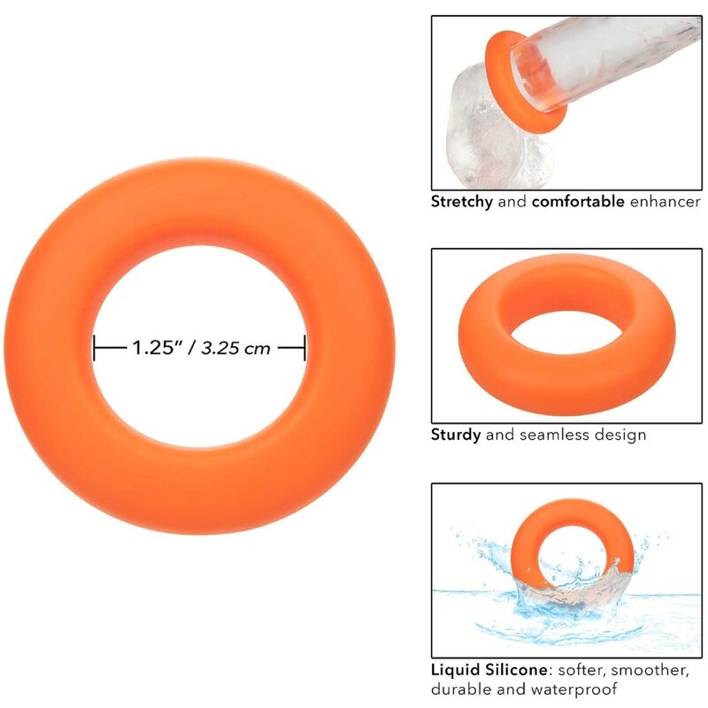 CALEXOTICS - ALPHA ANILLO PROLONG GRANDE NARANJA - Imagen 6