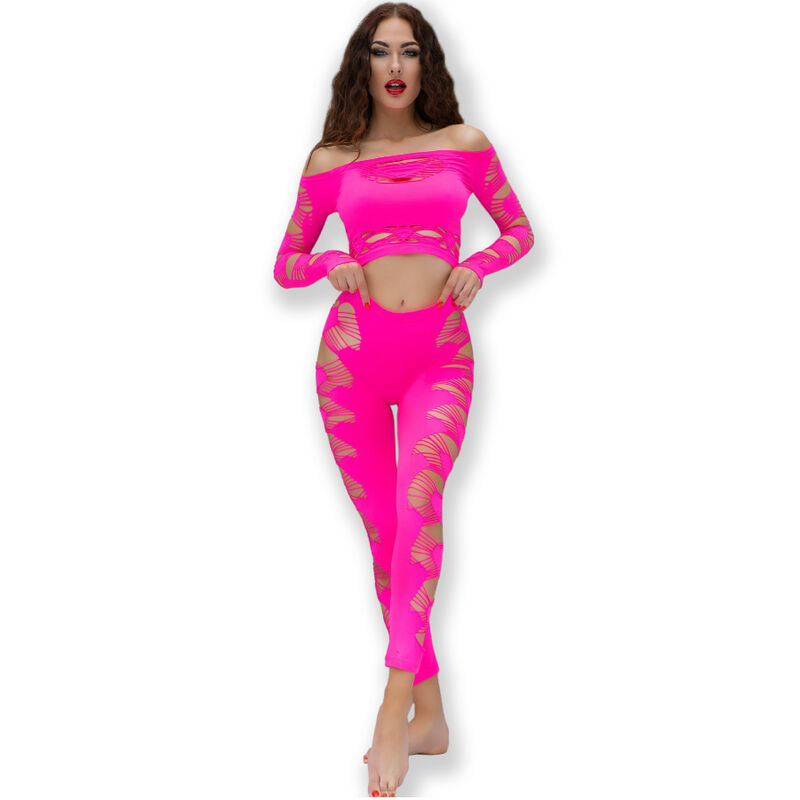 CHILIROSE – CR 4632 TOP & PANTALON FUCSIA S/L