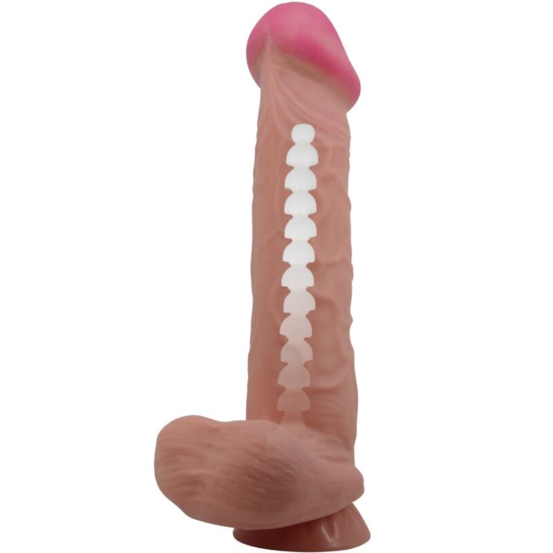 PRETTY LOVE - SLIDING SKIN SERIES DILDO REALÍSTICO CON VENTOSA PIEL DESLIZANTE MORENO 26 CM - Imagen 3