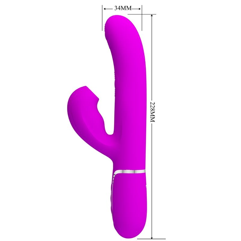 PRETTY LOVE - PERLITA VIBRADOR PUNTO G 3 EN 1 MULTIFUNCIÓN VIOETA - Imagen 2