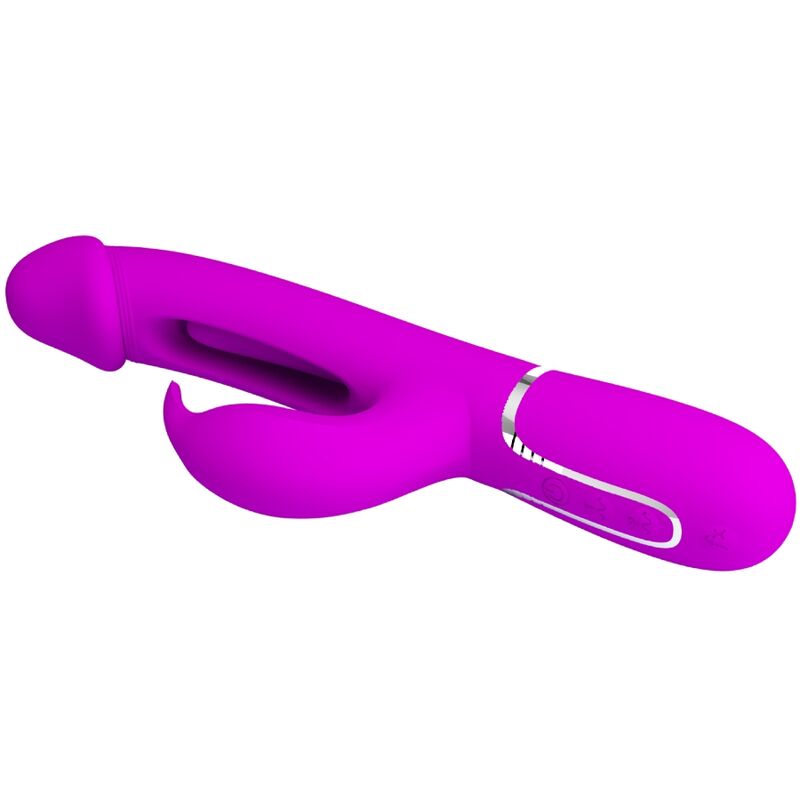 PRETTY LOVE - KAMPAS VIBRADOR RABBIT 3 EN 1 MULTIFUNCIÓN CON LENGUA FUCSIA - Imagen 11