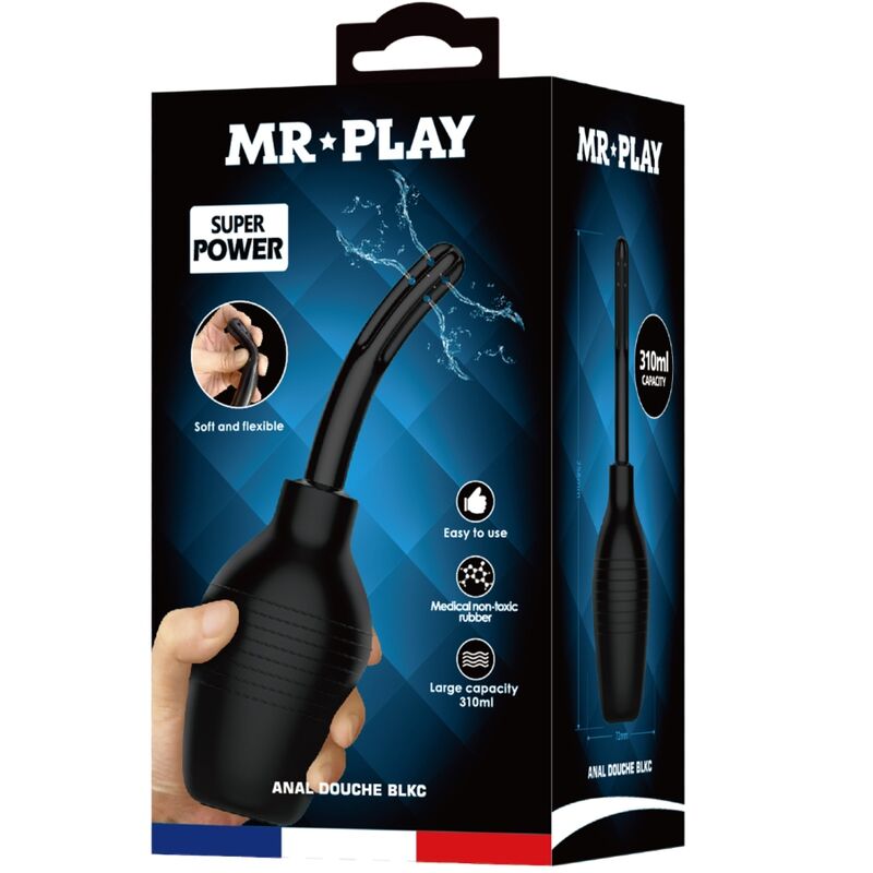 MR PLAY - DUCHA ANAL BLKC SUPER POWER NEGRO - Imagen 2