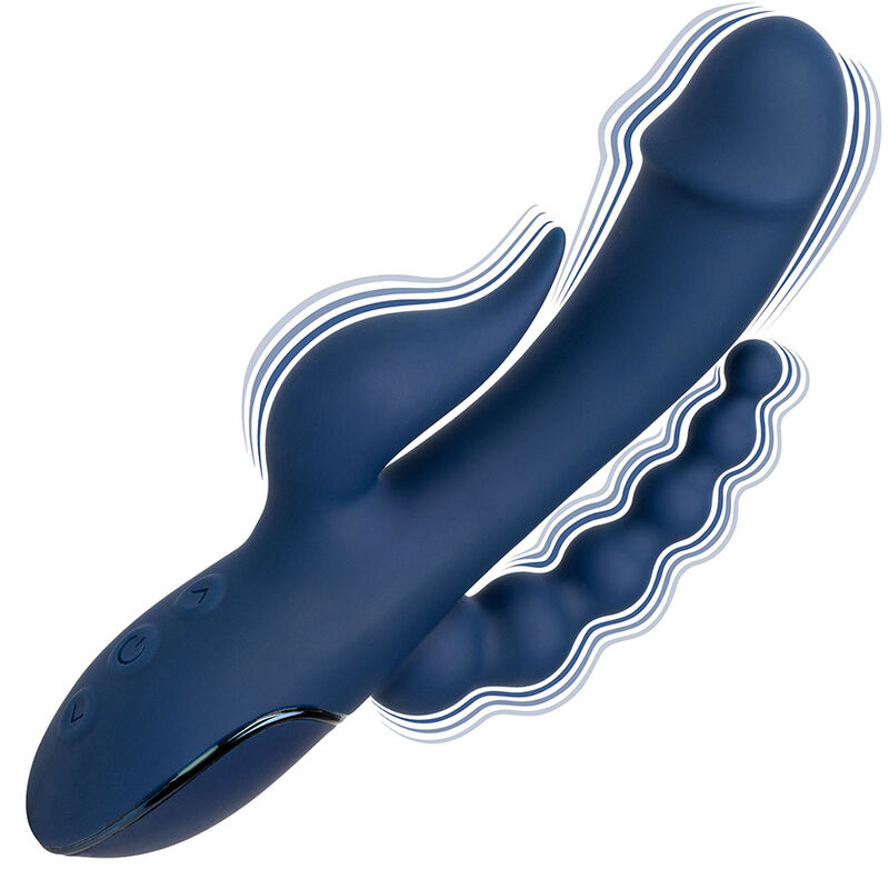 CALEXOTICS - VIBRADOR TRIPLE ORGASM AZUL - Imagen 4