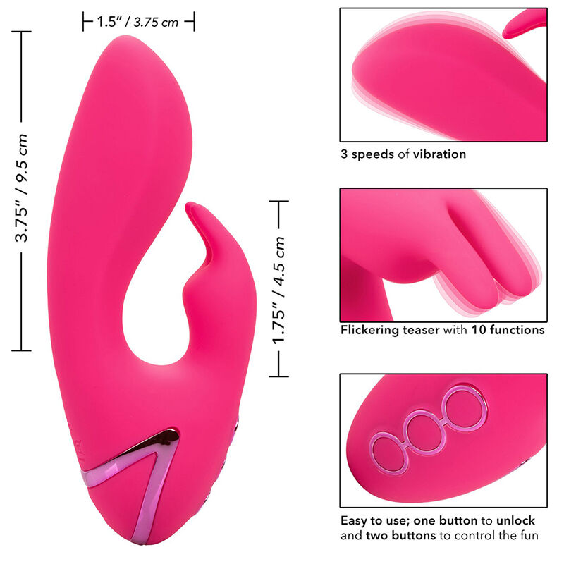 CALEXOTICS - SO. CAL SUSHINE VIBRATOR RABBIT FUCSIA BY CALIFORNIA DREAMING - Imagen 3