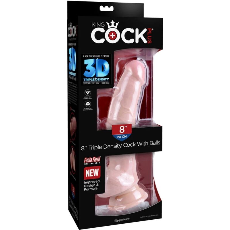 KING COCK - DILDO TRIPLE DENSIDAD 18.4 CM - Imagen 8