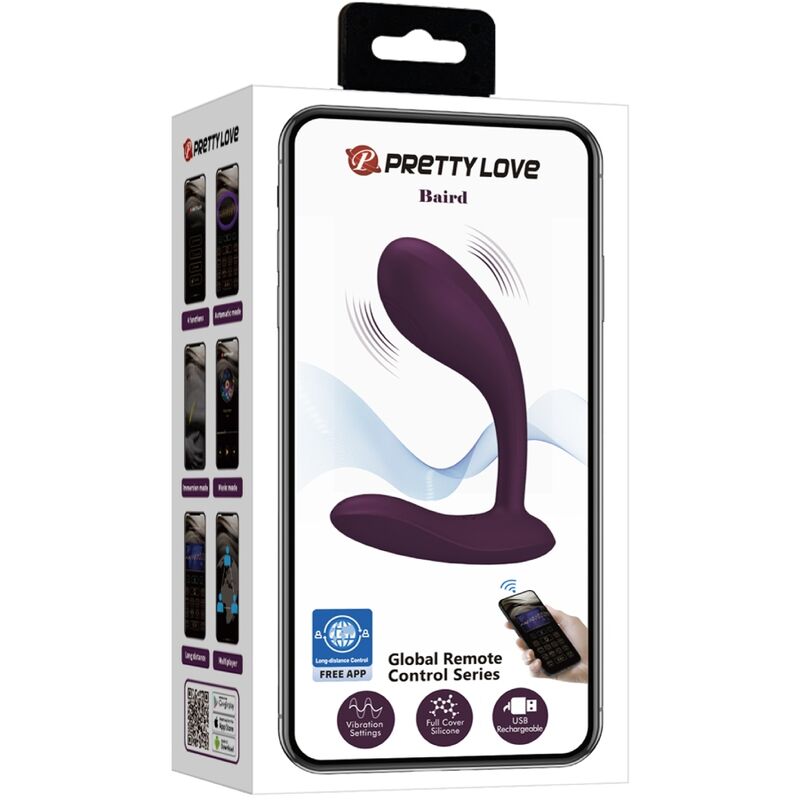 PRETTY LOVE - BAIRD G-SPOT 12 VIBRACIONES RECARGABLE LILA APP - Imagen 10