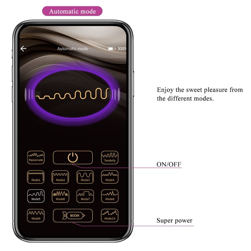 PRETTY LOVE - BAIRD G-SPOT 12 VIBRACIONES RECARGABLE LILA APP - Imagen 5