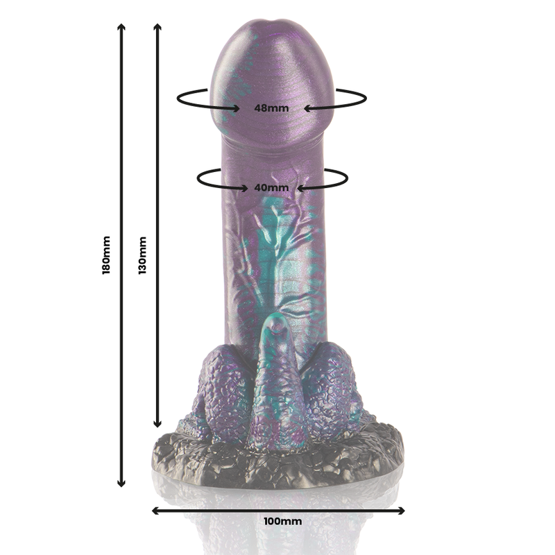 EPIC - BASILISK DILDO DOBLE PLACER ESCAMOSO TAMAÑO PEQUEÑO - Imagen 6