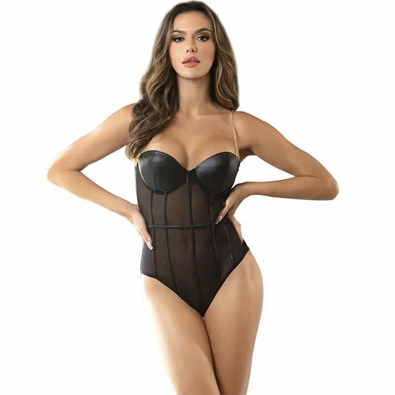 SUBBLIME - BODY TIRANTAS CADENA NEGRO S/M - Imagen 15