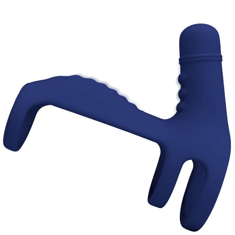 PRETTY LOVE - ELISH ANILLO VIBRADOR CON EXTENSIÓN AZUL - Imagen 4