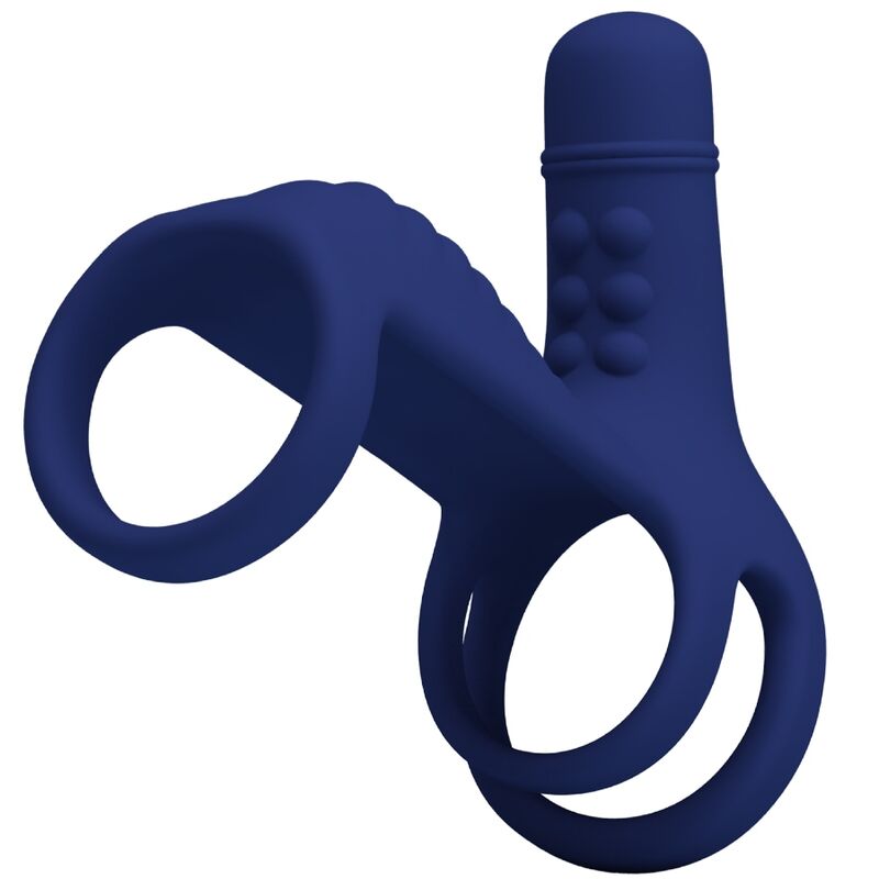 PRETTY LOVE – ELISH ANILLO VIBRADOR CON EXTENSIÓN AZUL