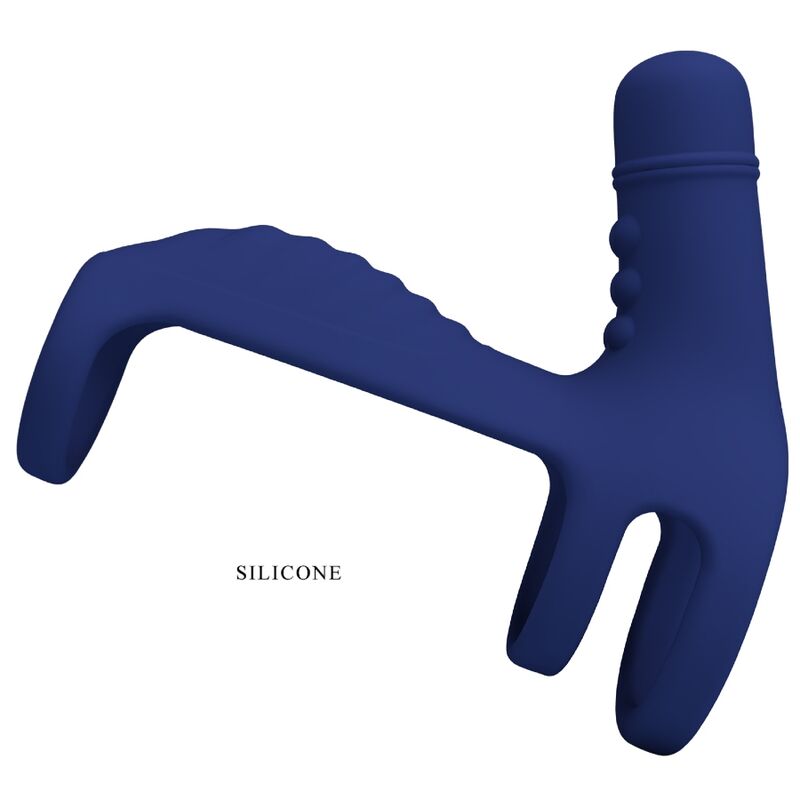 PRETTY LOVE - ELISH ANILLO VIBRADOR CON EXTENSIÓN AZUL - Imagen 2