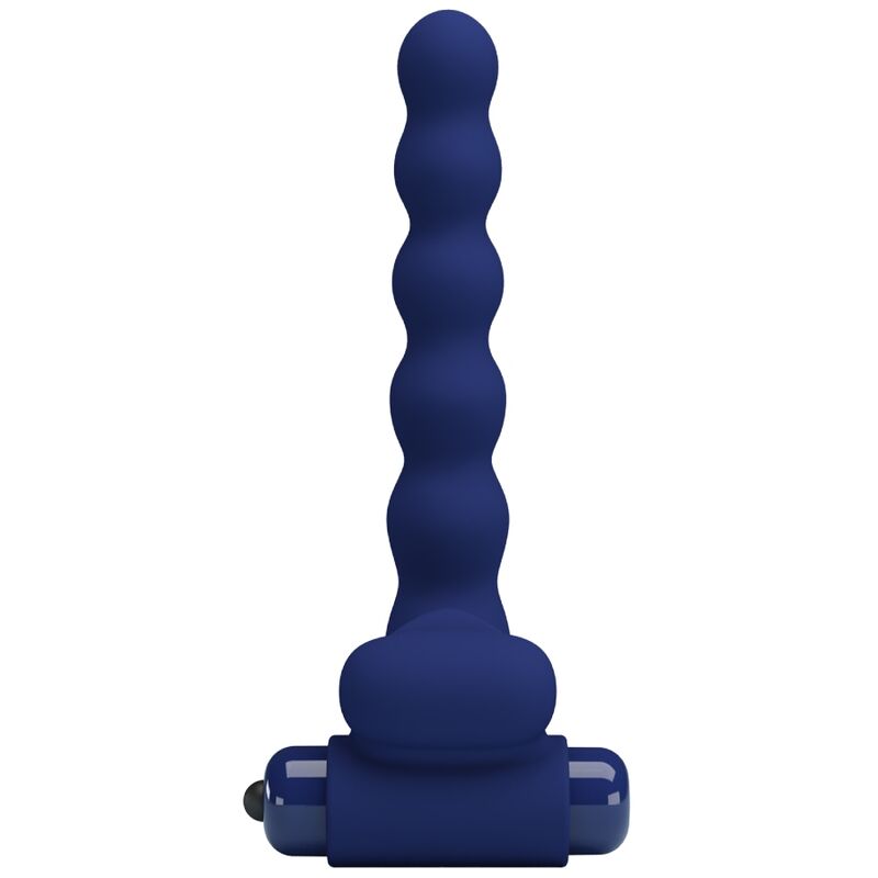 PRETTY LOVE - AJMAL ANILLO VIBRADOR CON PLUG AZUL - Imagen 6