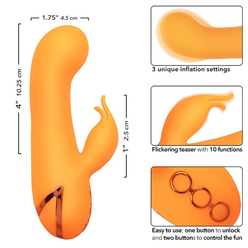 CALEXOTICS - MONTECITO MUSE VIBRADOR RABBIT NARANJA BY CALIFORNIA DREAMING - Imagen 5