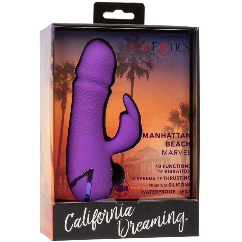 CALEXOTICS - MANHATTAN BEACH MARVEL VIBRADOR RABBIT MORADO BY CALIFORNIA DREAMING - Imagen 3