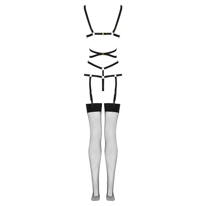 LIVCO CORSETTI FASHION - THIARA LC 20213 SET BODY + MEDIAS NEGRO S/M - Imagen 7