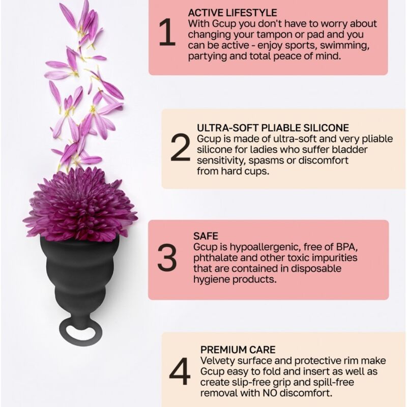 G-VIBE - GCUP COPA MENSTRUAL NEGRA - Imagen 3