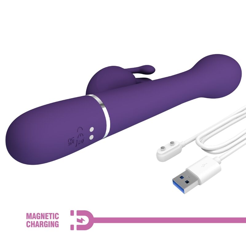 PRETTY LOVE - DEJON VIBRADOR RABBIT 3 EN 1 MULTIFUNCIÓN MORADO - Imagen 11