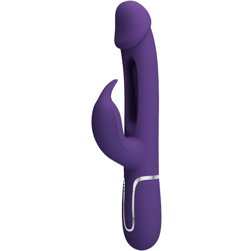 PRETTY LOVE - KAMPAS VIBRADOR RABBIT 3 EN 1 MULTIFUNCIÓN CON LENGUA VIOLETA - Imagen 8