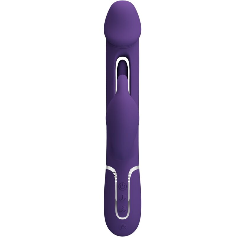 PRETTY LOVE - KAMPAS VIBRADOR RABBIT 3 EN 1 MULTIFUNCIÓN CON LENGUA VIOLETA - Imagen 9