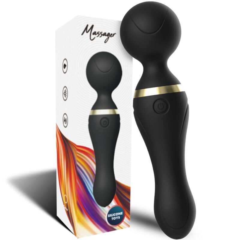 ARMONY – FREEZA MASAJEADOR & VIBRADOR CABEZA FLEXIBLE NEGRO