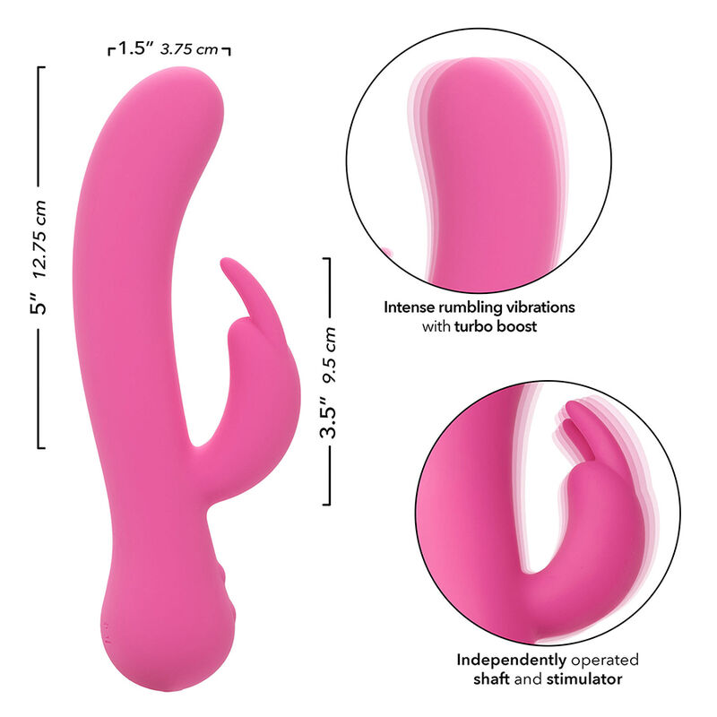 CALEXOTICS - FIRST TIME VIBRADOR RABBIT RECARGABLE ROSA - Imagen 8
