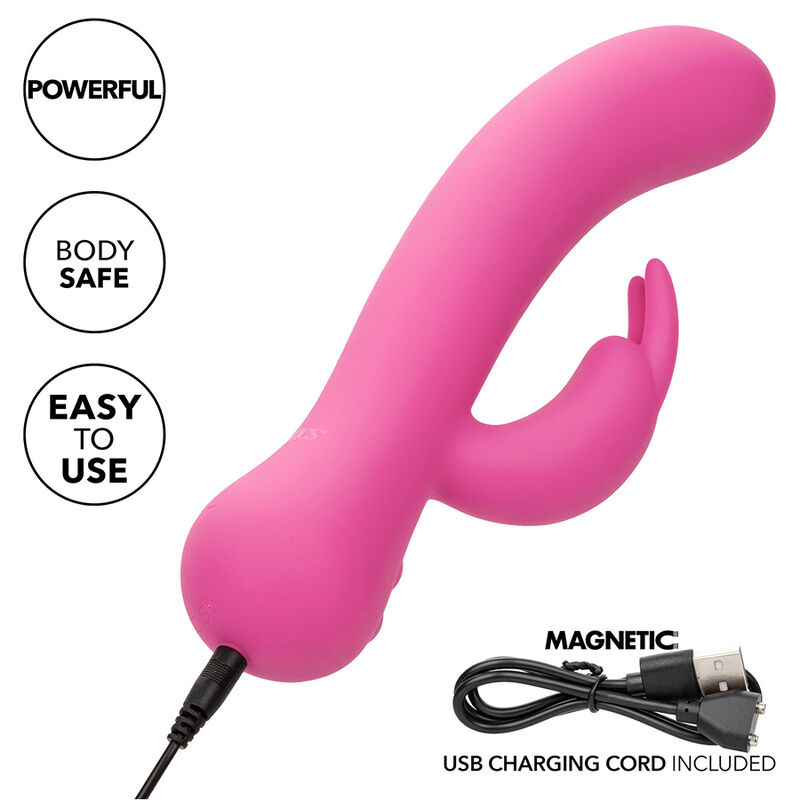 CALEXOTICS - FIRST TIME VIBRADOR RABBIT RECARGABLE ROSA - Imagen 9
