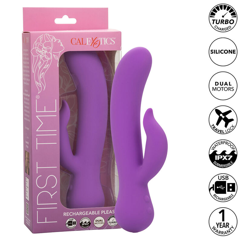 CALEXOTICS - FIRST TIME VIBRADOR COMPLACIENTE RECARGABLE MORADO - Imagen 2