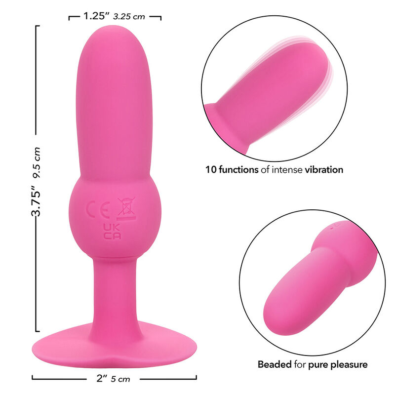 CALEXOTICS - FIRST TIME PLUG ANAL CON CUENCAS 10 VIBRACIONES ROSA - Imagen 4