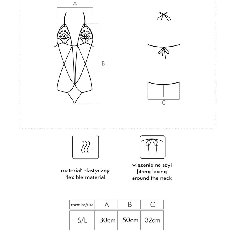 LIVCO CORSETTI FASHION - LUISINA LC 20217 BODY NEGRO TALLA ÚNICA - Imagen 5