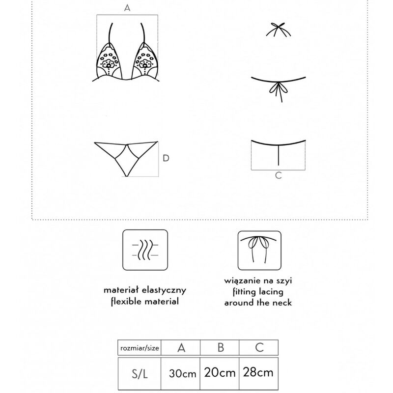 LIVCO CORSETTI FASHION - JIMENA LC 20216 SUJETADOR + TANGA NEGRO TALLA ÚNICA - Imagen 2