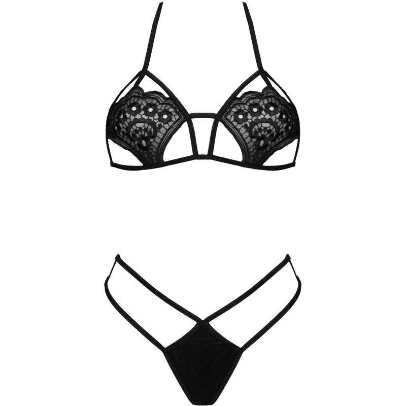 LIVCO CORSETTI FASHION - JIMENA LC 20216 SUJETADOR + TANGA NEGRO TALLA ÚNICA - Imagen 5