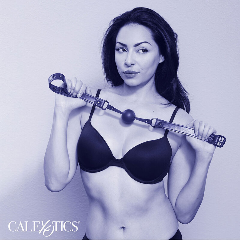 CALEXOTICS - NOCTURNAL MORDAZA DE BOLA SILICONA NEGRO - Imagen 4