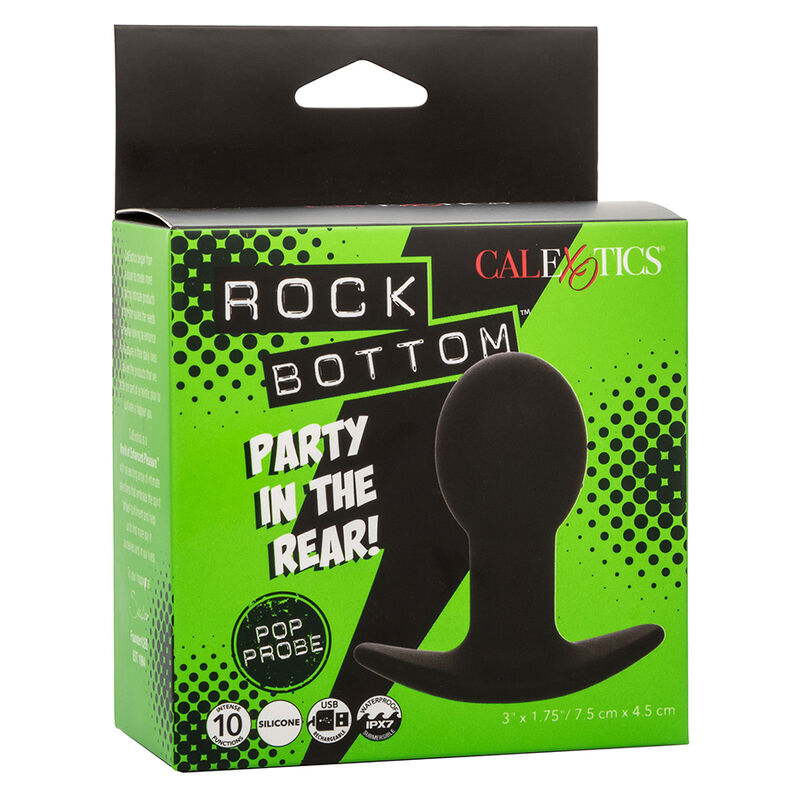 CALEXOTICS - ROCK BOTTOM PLUG ANAL 10 VIBRACIONES SILICONA NEGRO - Imagen 8