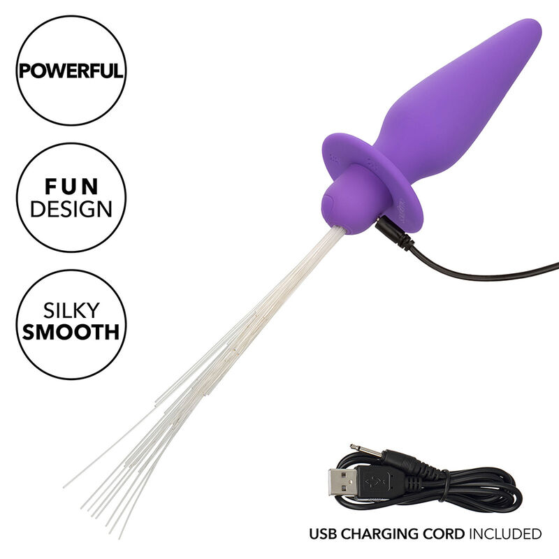 CALEXOTICS - SOUTHERN LIGHTS LIGHT UP PLUG ANAL CON LUCES 10 VIBRACIONES SILICONA VIOLETA - Imagen 6