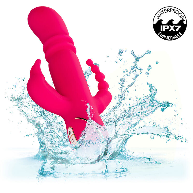 CALEXOTICS - JACK FANTASY TRIPLE VIBRADOR CALENTABLE RABBIT ROSA - Imagen 7