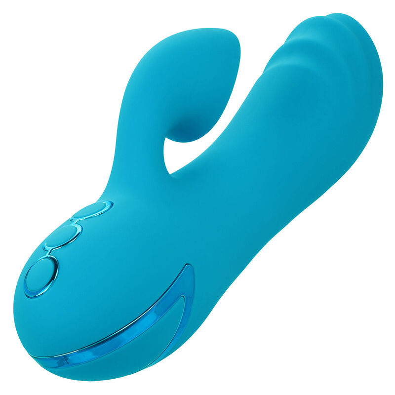 CALEXOTICS – SUNSET BEACH SEDUCER VIBRADOR Y ESTIMULADOR 10 FUNCIONES AZUL