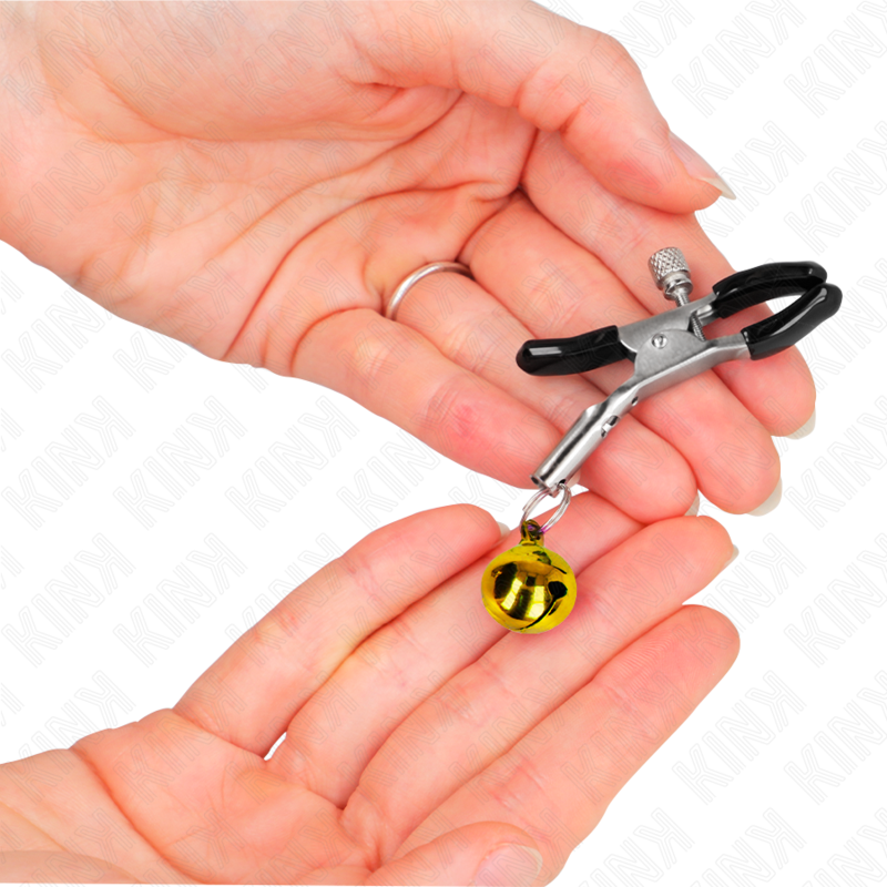 KINK - PINZAS PARA PEZONES CON CAMPANILLA DORADA 6 CM - Imagen 5
