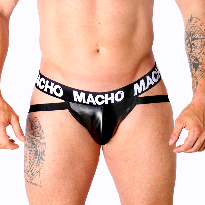 MACHO – MX25NC JOCK CUERO NEGRO