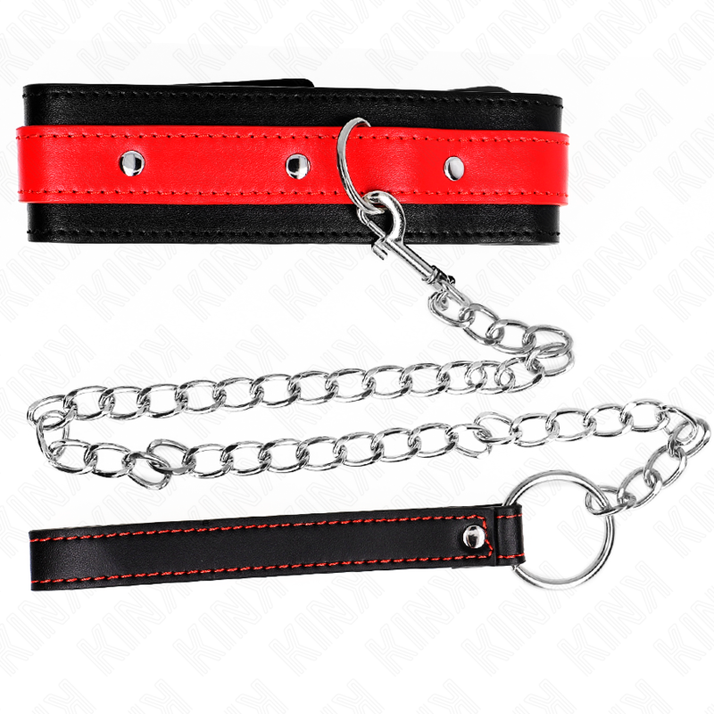 KINK - COLLAR CON CORREA 65 CM ROJO AJUSTABLE 36-43 CM X 5 CM - Imagen 6