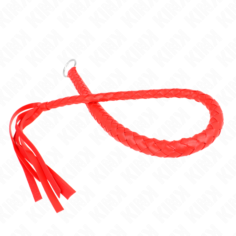 KINK - LÁTIGO DE SERPIENTE CON ANILLO DE MANO ROJO 65 CM - Imagen 5