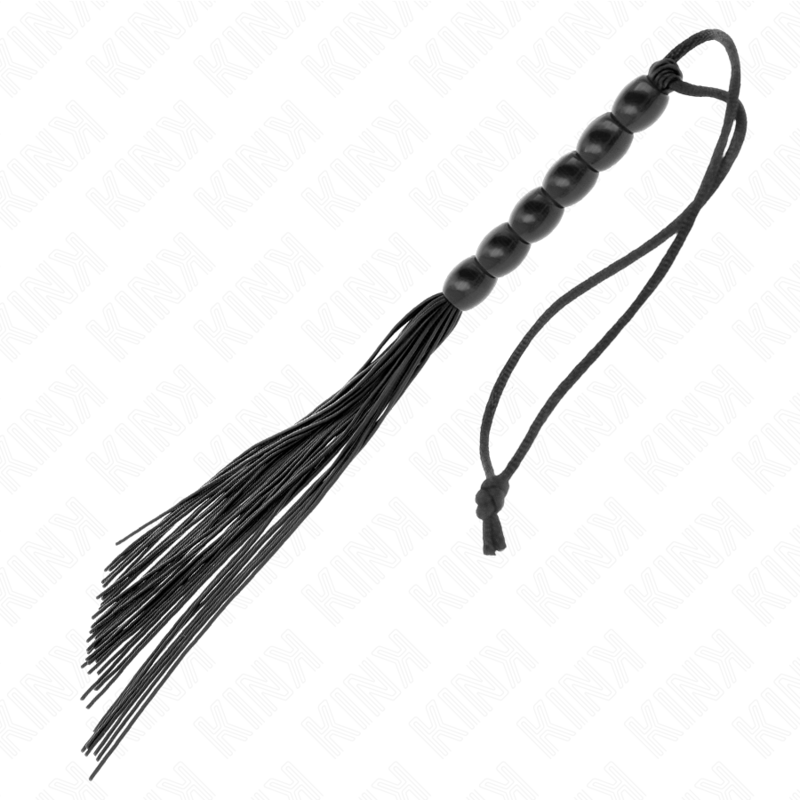 KINK - MINI LÁTIGO DE SILICONA CON AGARRE 6 BOLAS NEGRO 26 CM - Imagen 3